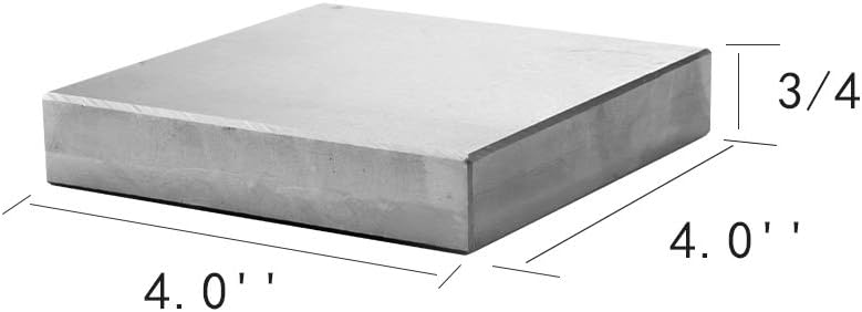 Oudtinx Steel Bench Block 4"x4" Flat Anvil Jewelers Tool Metal Bench Block for Jewelry & Stamping (4''x4''x3/4'') - Image 1